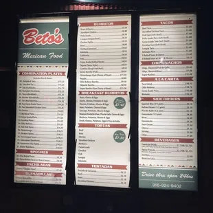 UPDATED MENU 03/15/22