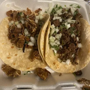 Tripa and Carne Asada Taco