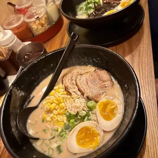 Prawn Miso Ramen Set Lobster Salad, Hakata Style Ramen