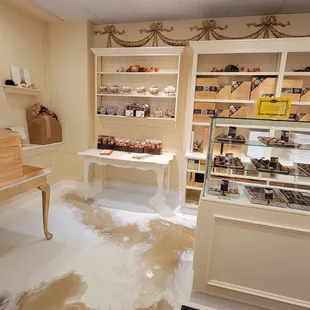 a display of chocolates and pastries