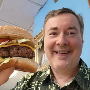 Eating Cheeseburger