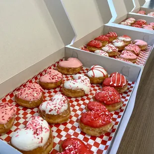 Heart shaped donuts