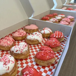 Heart shaped donuts