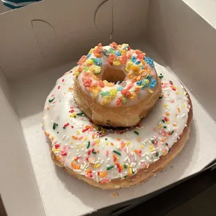 Giant sprinkle donut