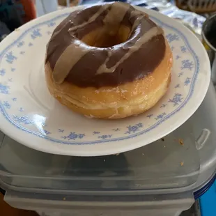 Lacking the typical amount of chocolate frosting.