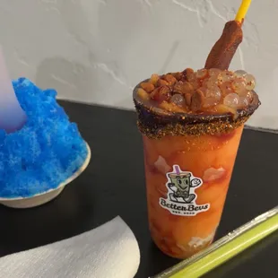 Cha-Mango and blue raspberry snow ‍