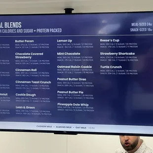 Menu board