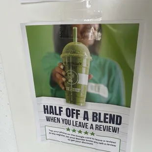 Half off for a review