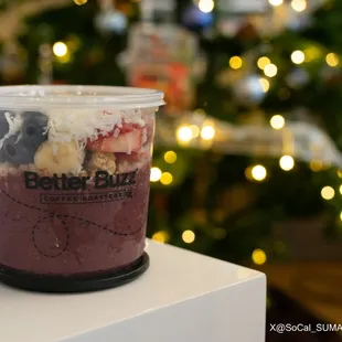 Acai Bowl - Islander: Acai + Vanilla almond granola, fresh berries, bananas, and shredded coconut.