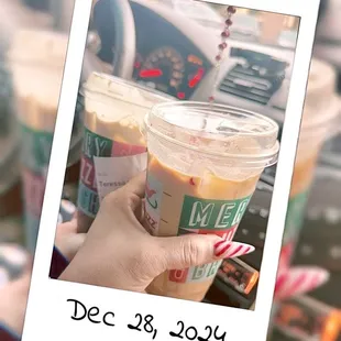 Candy Cane best drink ever &amp; peppermint whit mocha iced..
