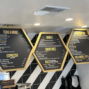 Drinks menu