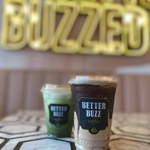 Orange Matcha &amp; Buzz Mocha