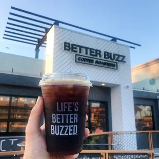 Single origin cold brew over ice.