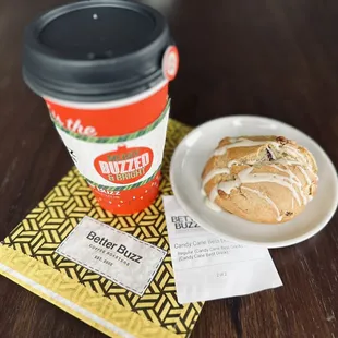 Candy Cane Best Drink &amp; Cranberry White Chocolate Scone (Seasonal Items)