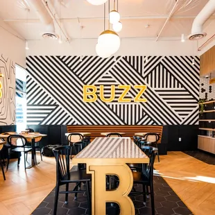 the interior of a coffee shop