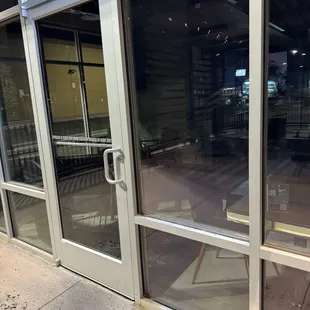 Front door locked 12:43 am on friday (th night)