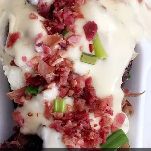 Loaded potato with Brusket