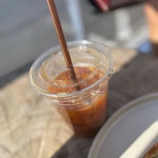 Americano - 16oz Iced with Almond Milk