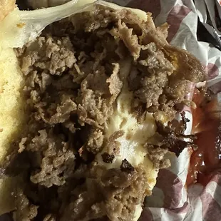 Beef c Big Cheesesteak with the cheese I put on it