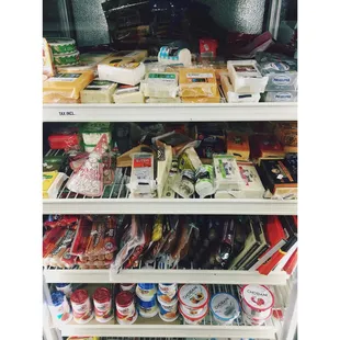 a refrigerator full of food items