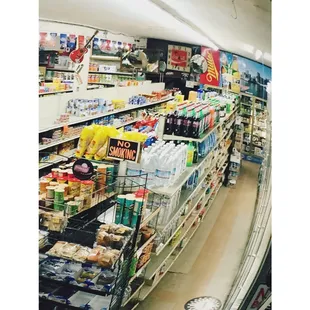 a view of a grocery aisle