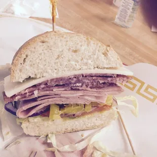 Guiseppe Special, loaded with mortadella and salami