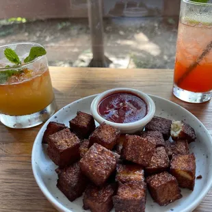 Cauliflower Tots with Beet Ketchup