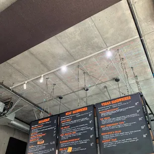 Menu. Lots to choose from! :) vegan, vegetarian and meat lovers.