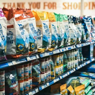 Pet foods, supplements, and accessories that are human-grade quality, careful of the environment, and made in the USA.