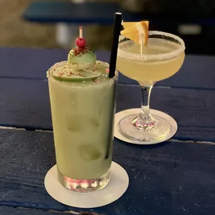 Avocado margarita and orange drop