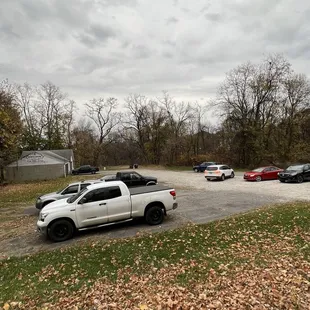 Sizable parking lot!