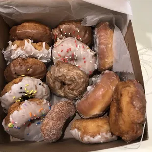 Delicious crunchy round donuts