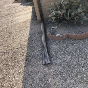 This is a customer's gutter that they flattened and did not fix. Do not call!
