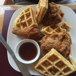 Chicken and waffles