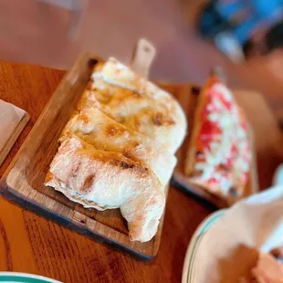 Pizza Bianca $5.00 + mortadella $4.00; Pizza Rossa $5.00 + Mozzarella $4.00