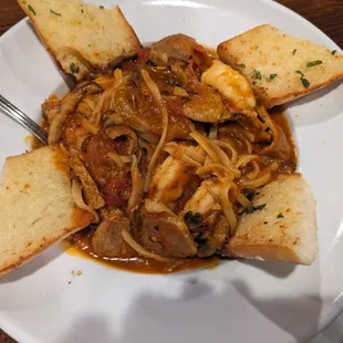 Angry Prawn Linguine