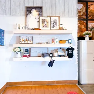 a kitchen with a wooden floor