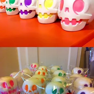 Betty made cake pops to look like the Beast Brothers skulls.  They came out perfect!  And all of the flavors tasted soooo good!