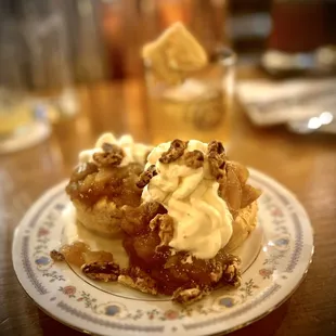 Betty&apos;s Baked Biscuits with stewed apples.