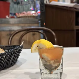drink, oysters and mussels