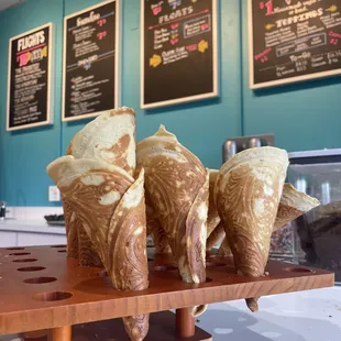 Delicious freshly made waffle cones!