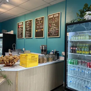 Counter and beverage case