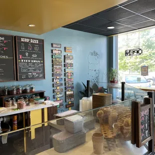 the interior of the store