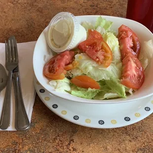 Tossed Salad with my Goulash dinner.