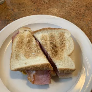 Ham, egg and cheese sandwich