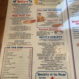 sushi and sashimi, menu