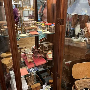 Doll house miniatures on display