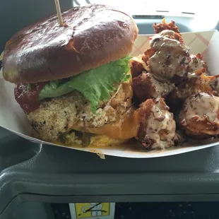 Burger with an egg!!! Da bomb!