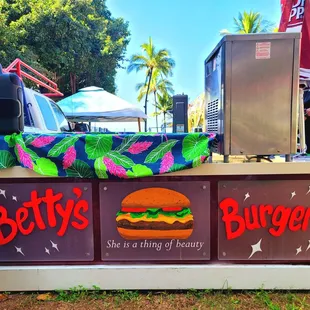 Grill and drinks fountain