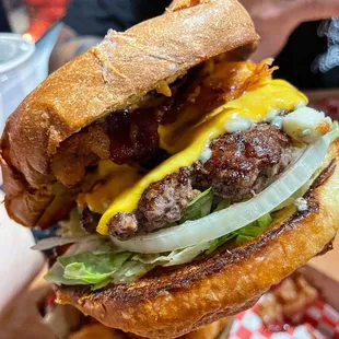 7. Bleu Cheese N&apos;Bacon Burger